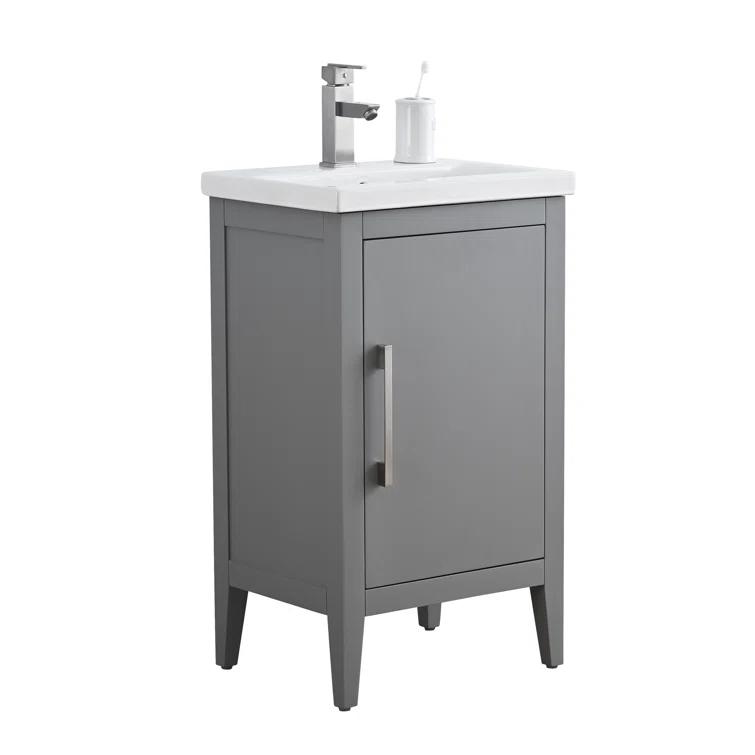 20'' Single Bathroom Vanity with Ceramic Top