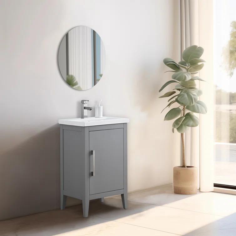 20'' Single Bathroom Vanity with Ceramic Top