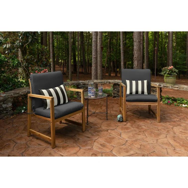 Casual Cushion Stripe Sunbrella Fabric Indoor/Outdoor Lumbar Pillow