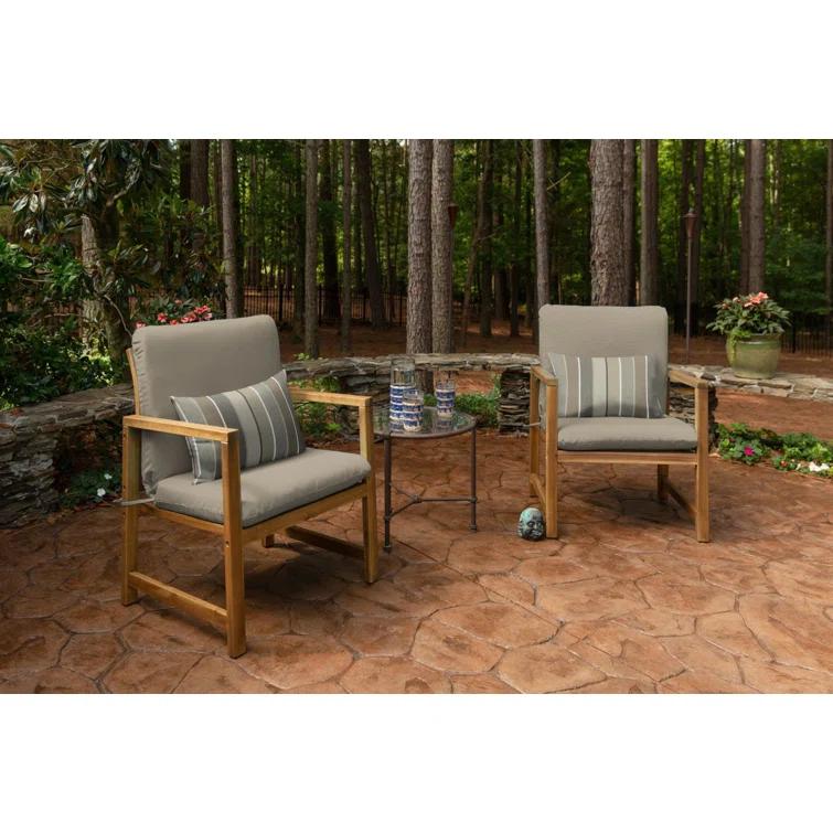 Casual Cushion Stripe Sunbrella Fabric Indoor/Outdoor Lumbar Pillow