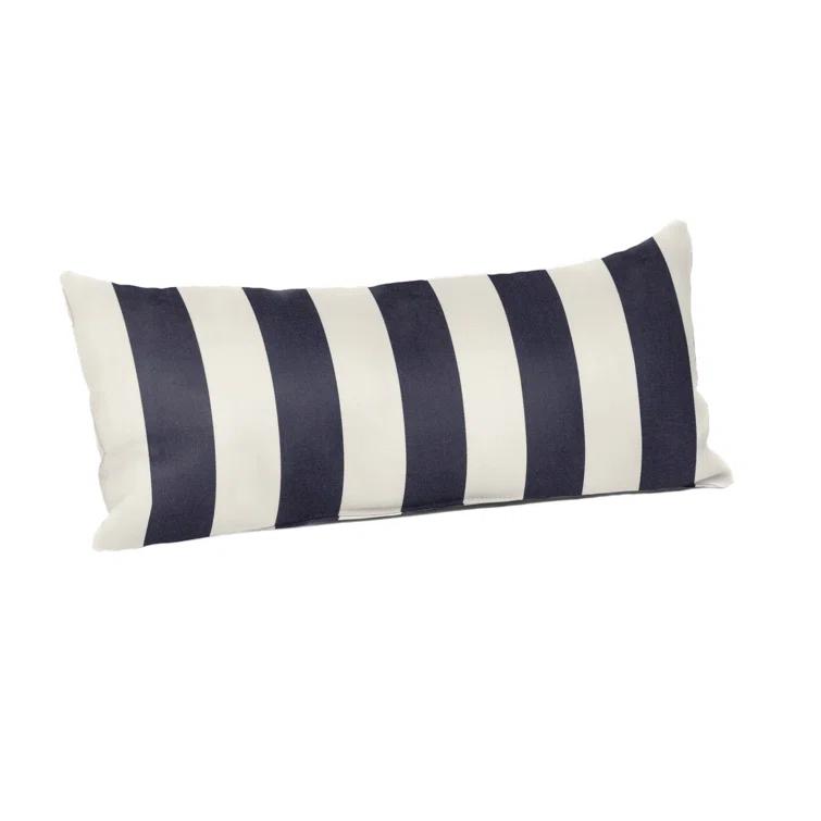 Casual Cushion Stripe Sunbrella Fabric Indoor/Outdoor Lumbar Pillow
