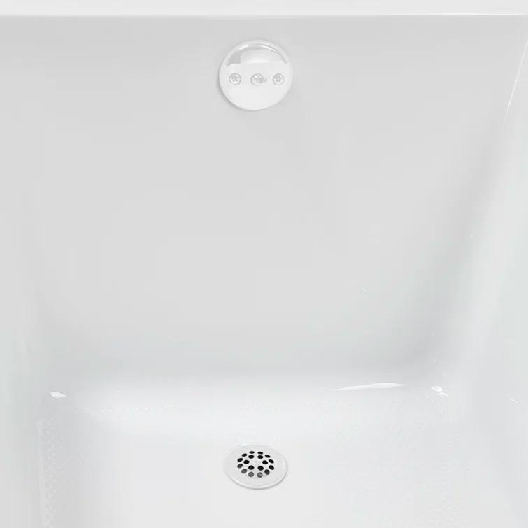 60" x 32" Acrylic Soaking Drop-In Bathtub, Drain Included