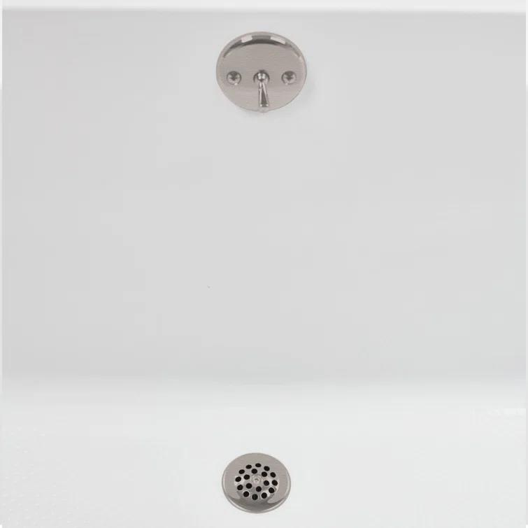 60" x 32" Acrylic Soaking Drop-In Bathtub, Drain Included