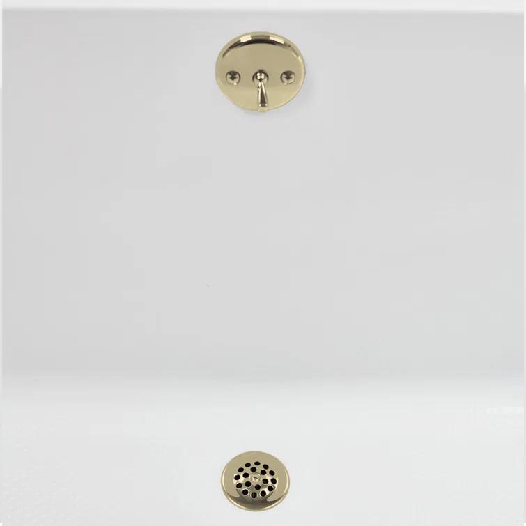 Streamline Bath 60" x 32" Acrylic Soaking Drop-In Bathtub, Drain Included N-4120-712-PBR