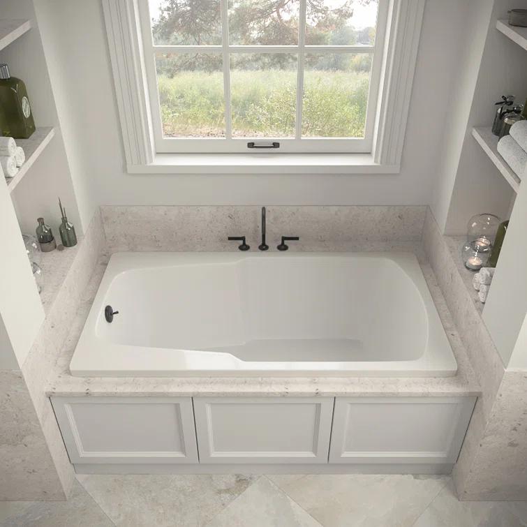60'' x 32'' Acrylic Soaking Drop-In Bathtub, Drain Included
