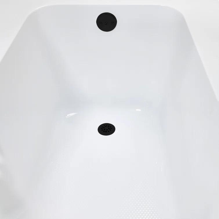 60'' x 32'' Acrylic Soaking Drop-In Bathtub, Drain Included