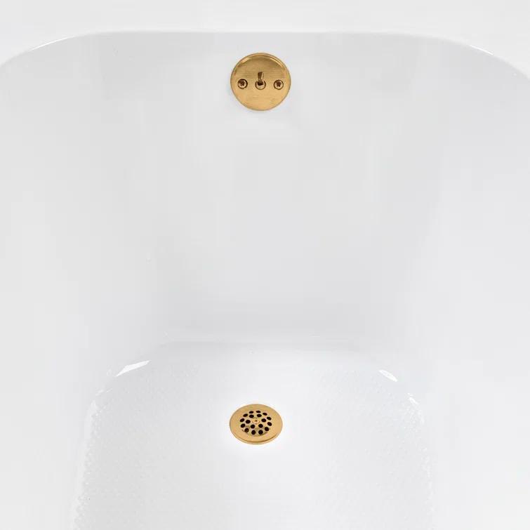 72" x 36" Acrylic Soaking Drop-In Bathtub, Drain Included