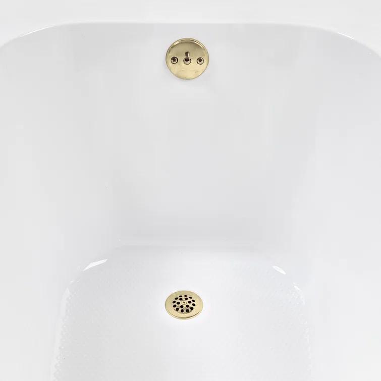 72" x 36" Acrylic Soaking Drop-In Bathtub, Drain Included