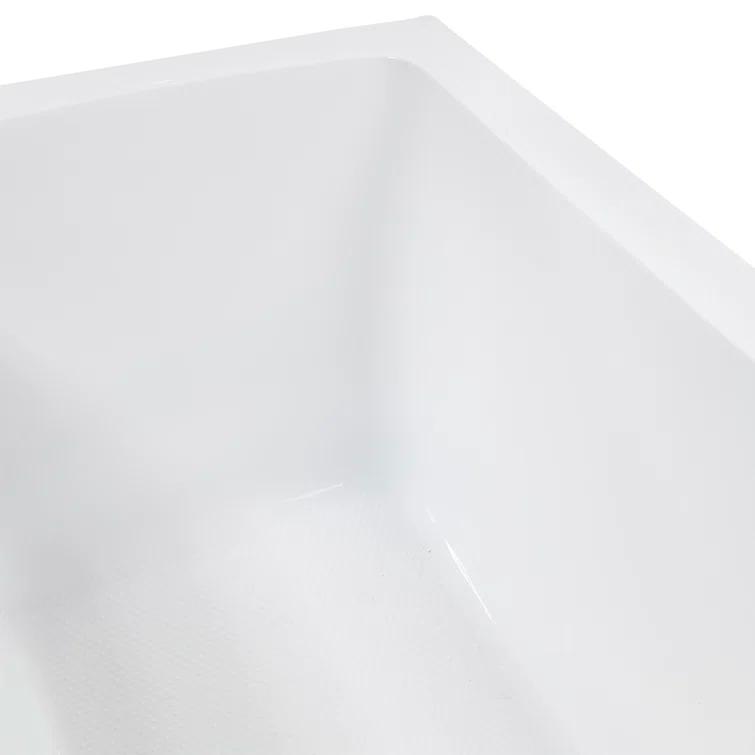 60'' x 32'' Acrylic Soaking Drop-In Bathtub, Drain Included