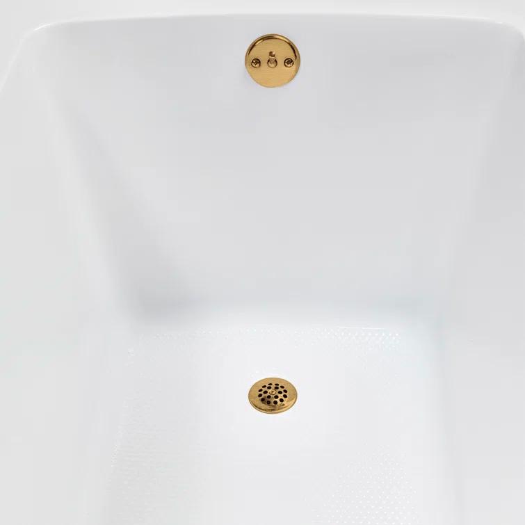 60'' x 32'' Acrylic Soaking Drop-In Bathtub, Drain Included