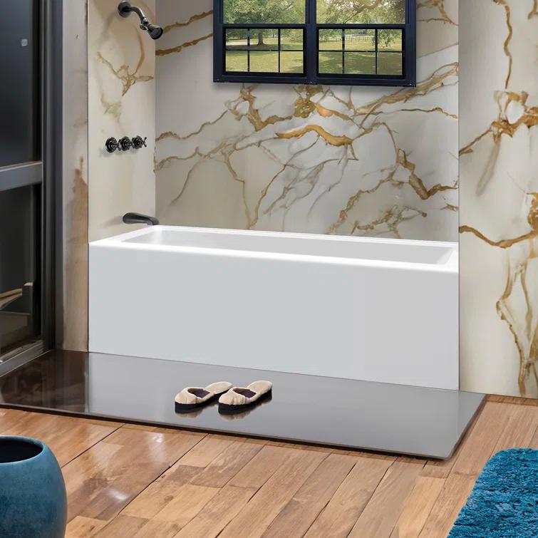 Apron Soaking Acrylic Bathtub