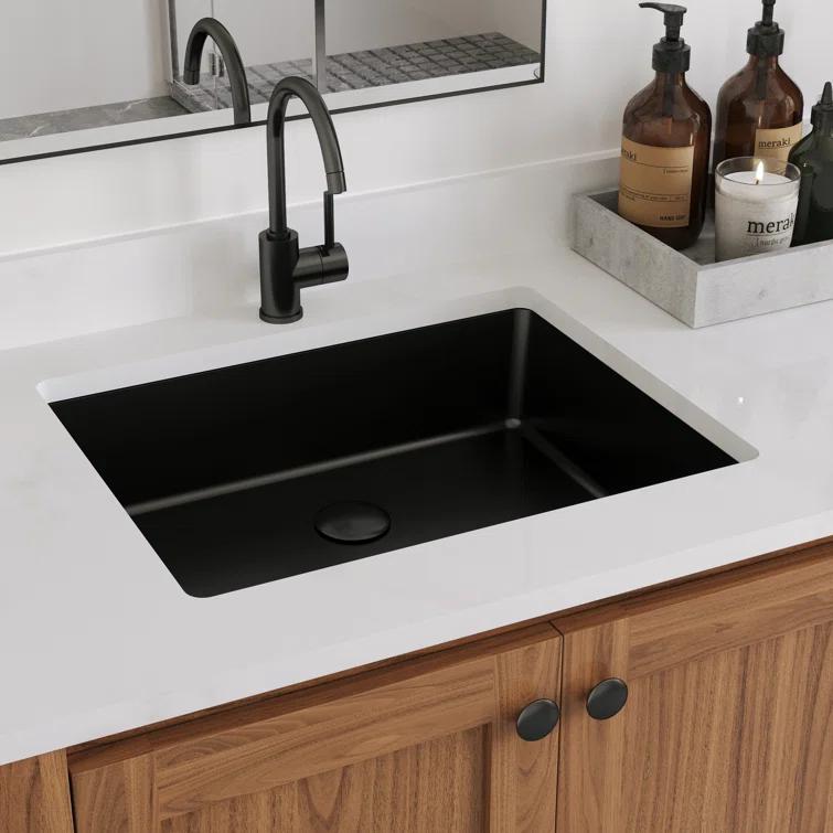DeerValley Ursa 20" X 15.6" Rectangular Vitreous China Undermount Bathroom Sink with Overflow