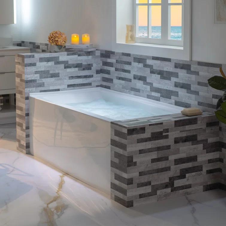 Vine 60'' x 30'' Alcove / Tile In Soaking Acrylic Bathtub