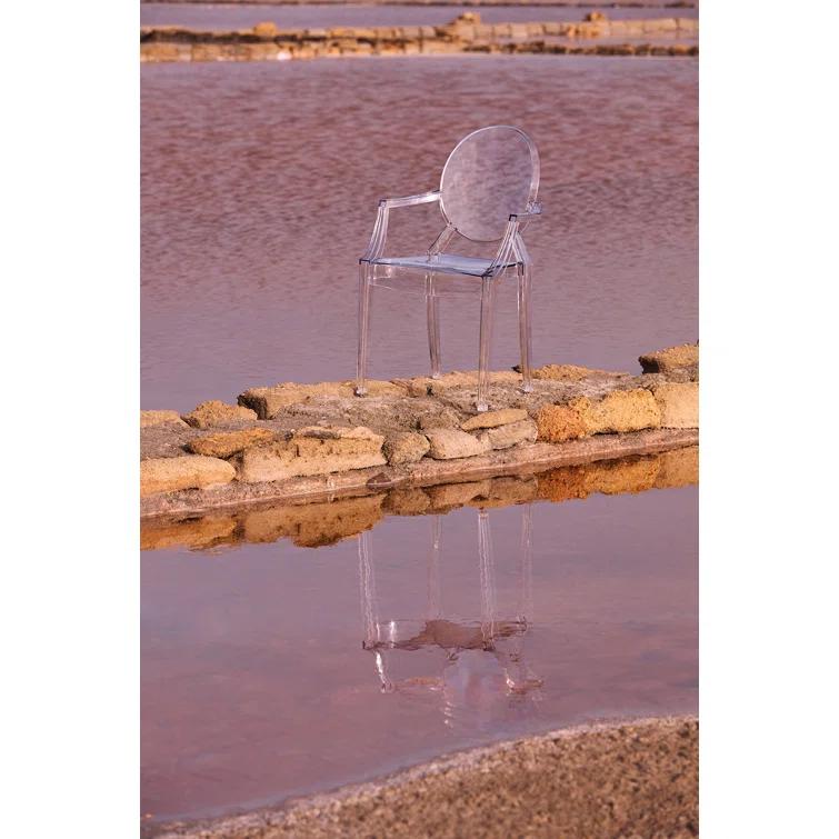 Louis Ghost Outdoor Stacking Dining Armchair