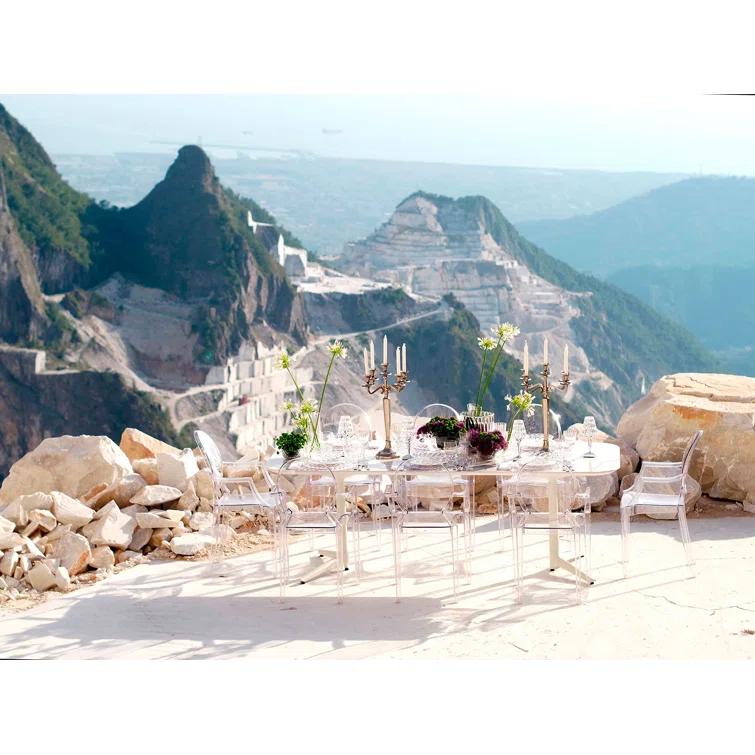 Louis Ghost Outdoor Stacking Dining Armchair