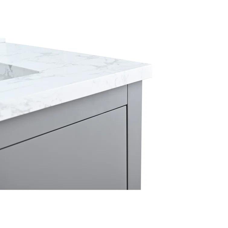 42'' Single Bathroom Vanity with Engineered Marble Top