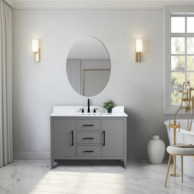 48'' Single Bathroom Vanity with Engineered Marble Top