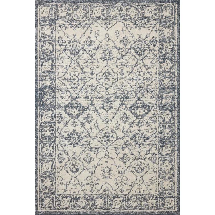 Magnolia Home by Joanna Gaines Gigi Ivory / Blue Area Rug