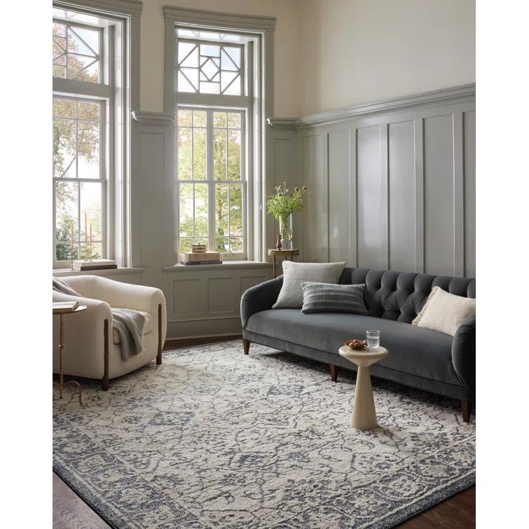 Magnolia Home by Joanna Gaines Gigi Ivory / Blue Area Rug