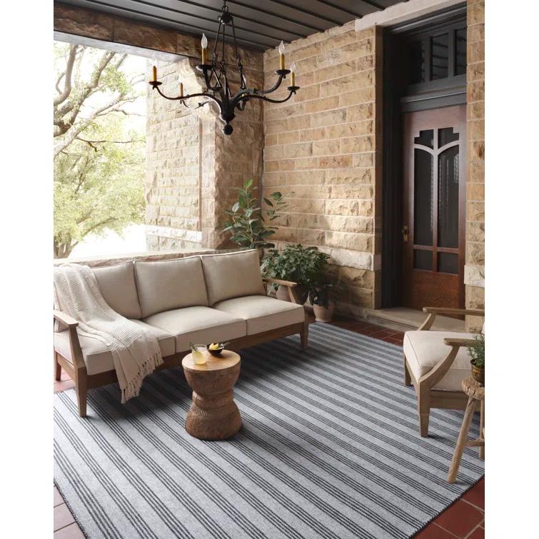 Magnolia Home by Joanna Gaines x Loloi Indoor / Outdoor Charlie Dove / Charcoal Area Rug