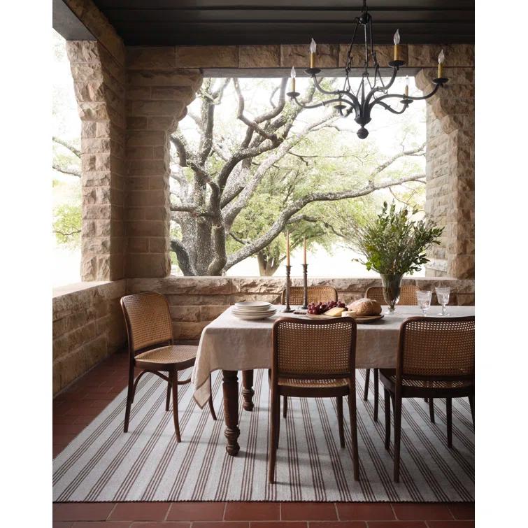 Magnolia Home by Joanna Gaines x Loloi Indoor / Outdoor Charlie Silver / Bark Area Rug