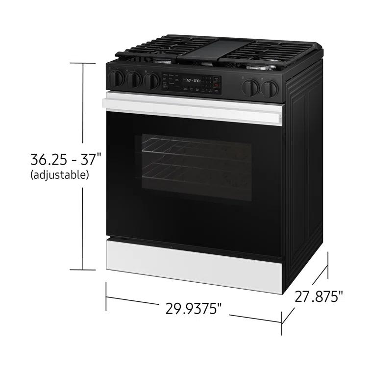 Samsung Bespoke Smart Slide-In Gas Range 6.0 cu. ft. with Air Fry and Precision Knobs