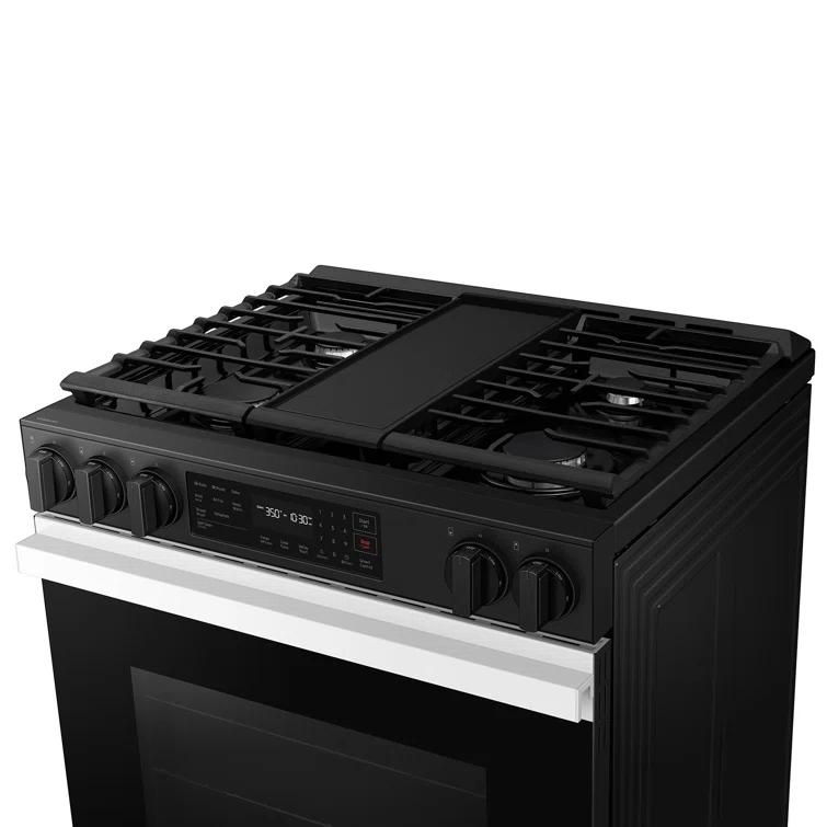 Samsung Bespoke Smart Slide-In Gas Range 6.0 cu. ft. with Air Fry and Precision Knobs