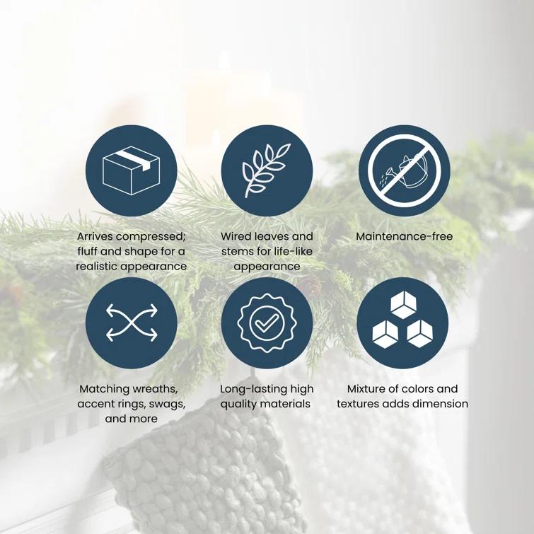 Valdes 72'' in. Faux Eucalyptus Garland