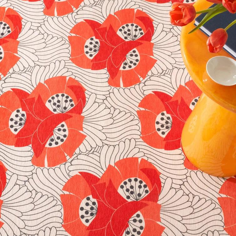 Annie Selke - Dash & Albert Japanese Poppy Multi Machine Washable Rug, 8x10, Multi