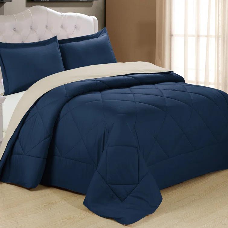 Swift Home 1800 Series Reversible Down-Alternative Comforter Set & Reviews | Wayfair