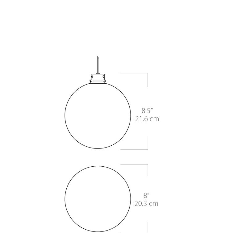 Blackjack Lighting Sphere Clear Glass Single Pendant