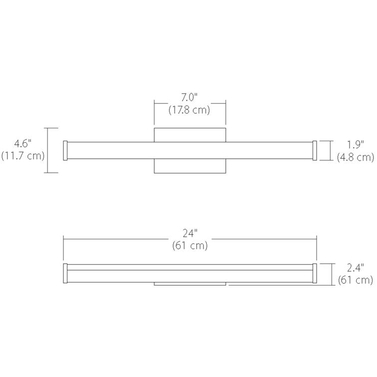 Blackjack Lighting Vector 24" Vanity