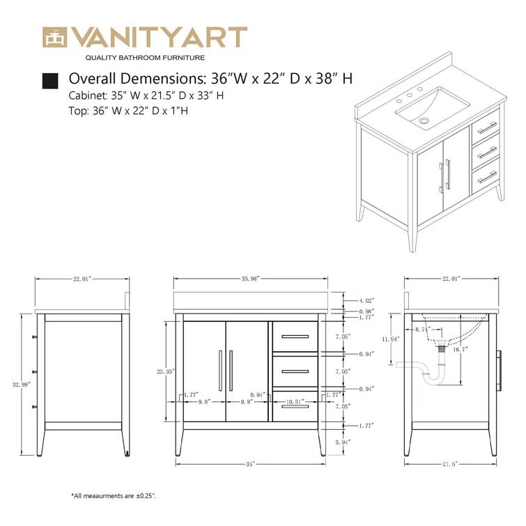 30" Single Bathroom Vanity Set