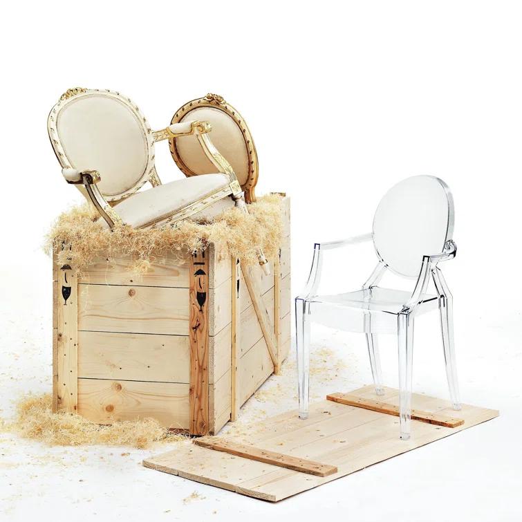 Louis Ghost Outdoor Stacking Dining Armchair