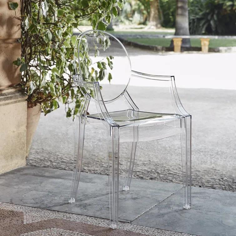 Louis Ghost Outdoor Stacking Dining Armchair