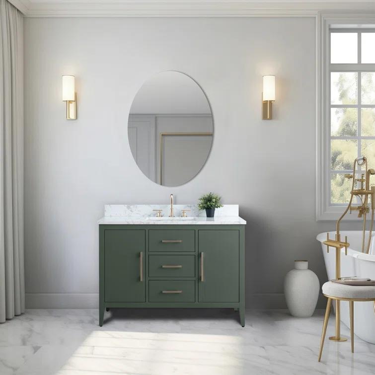 48'' Single Bathroom Vanity with Engineered Marble Top