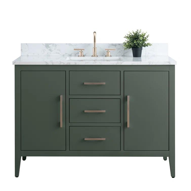 48'' Single Bathroom Vanity with Engineered Marble Top
