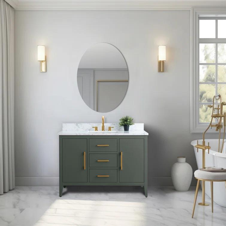 48'' Single Bathroom Vanity with Engineered Marble Top