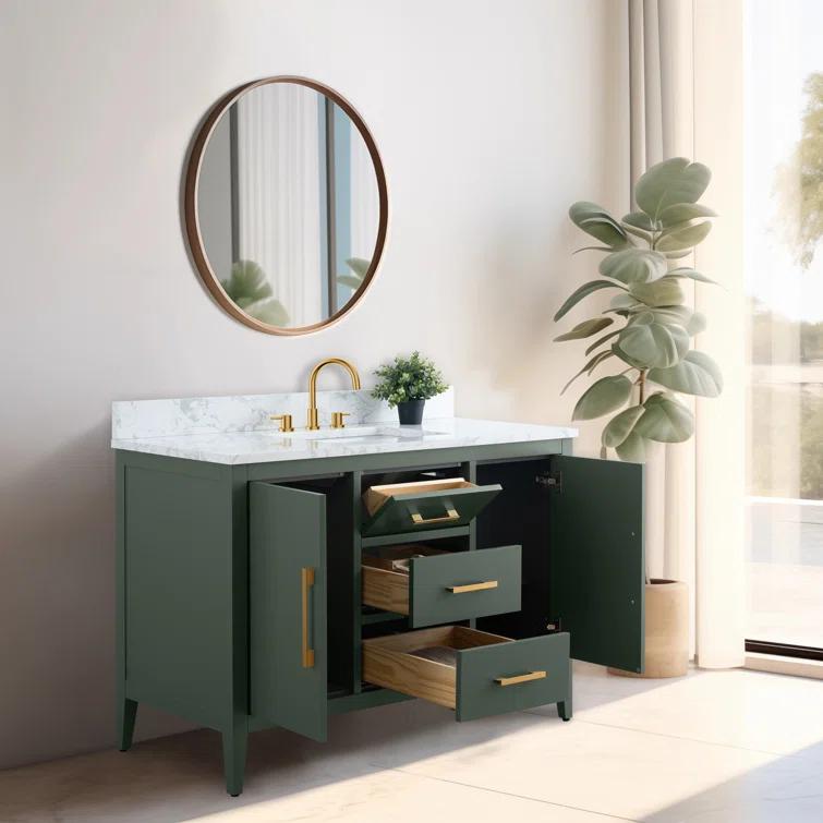 48'' Single Bathroom Vanity with Engineered Marble Top
