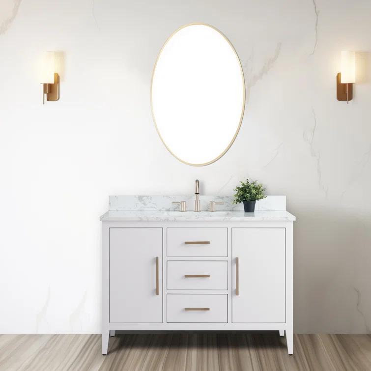 48'' Single Bathroom Vanity with Engineered Marble Top