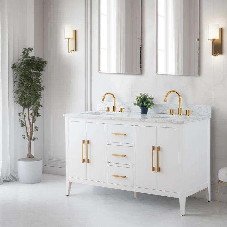 Vanity Art 60" Double Bathroom Vanity Set