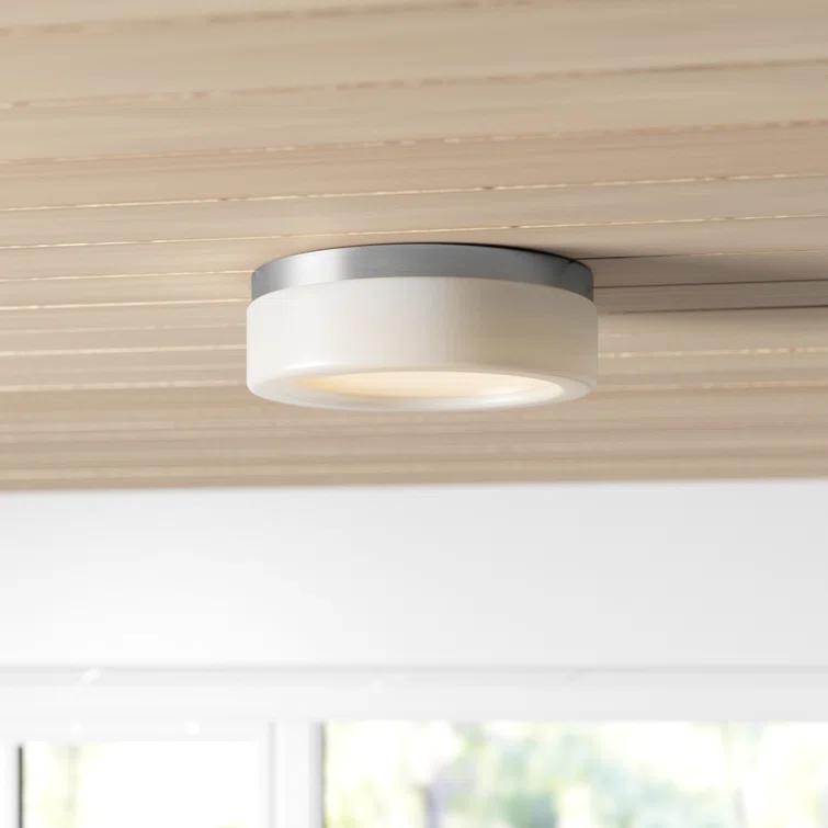 Helmes Single Light Glass LED Flush Mount
