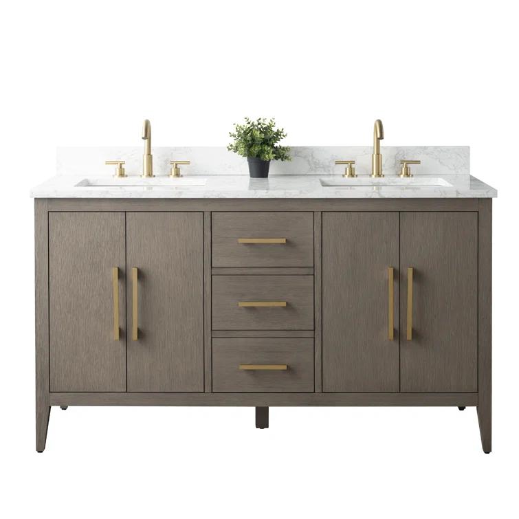 60" Double Bathroom Vanity Set