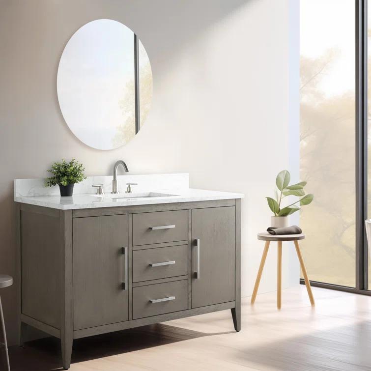 48'' Single Bathroom Vanity with Engineered Marble Top