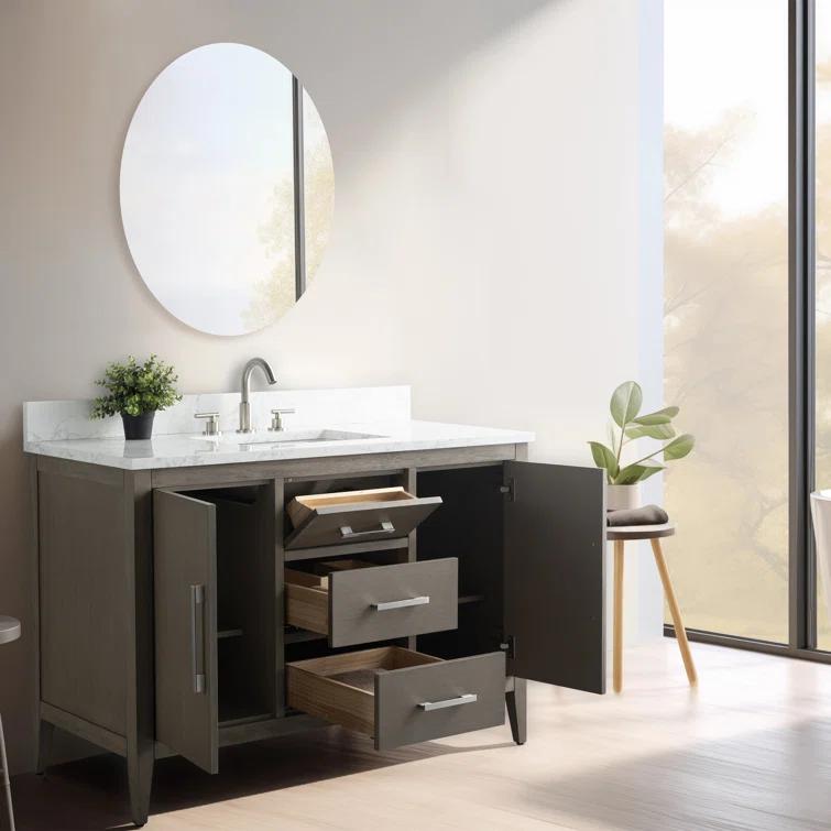 48'' Single Bathroom Vanity with Engineered Marble Top