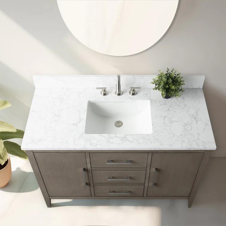 48'' Single Bathroom Vanity with Engineered Marble Top