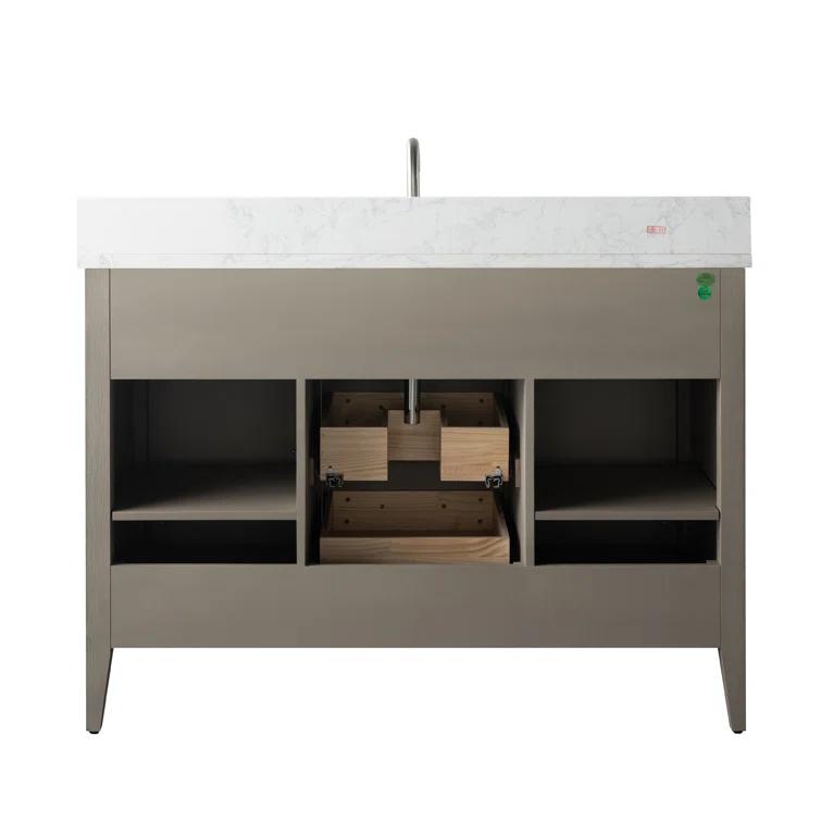 48'' Single Bathroom Vanity with Engineered Marble Top