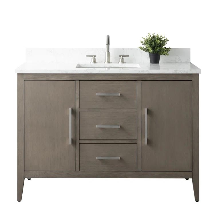 48'' Single Bathroom Vanity with Engineered Marble Top