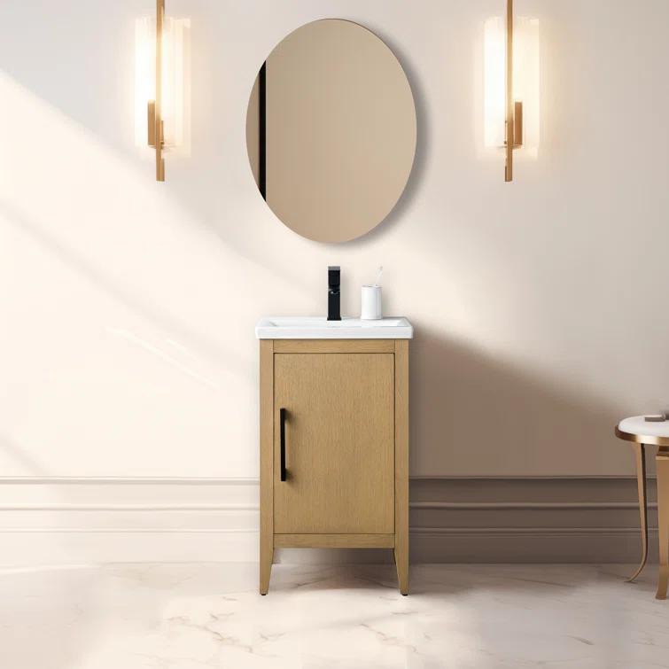 20'' Single Bathroom Vanity with Ceramic Top