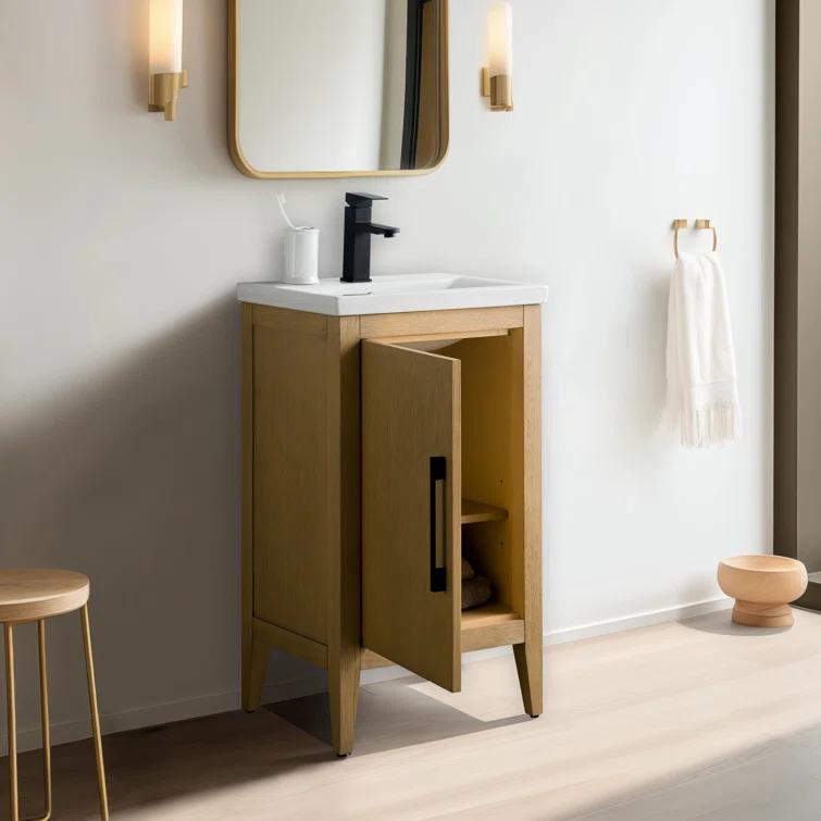20'' Single Bathroom Vanity with Ceramic Top